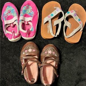 Baby Girl Size 6 Shoe Lot of 3